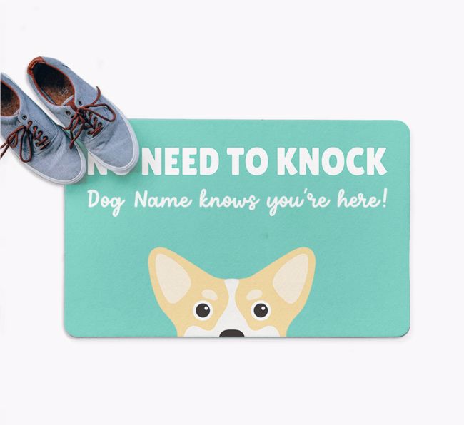 No Need To Knock: Personalized {breedFullName} Doormat